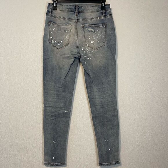 KanCan Distressed Paint Splatter Chloe Boyfriend Jeans Size 3/25 - Picture 2 of 9